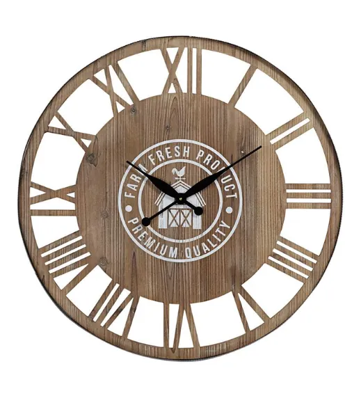 River Parks Farm Fresh Wood Wall Clock